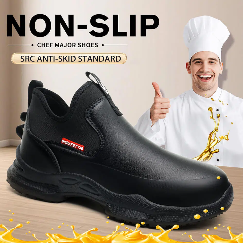 Chef Non Slip Waterproof Comfortable Kitchen Work Shoes Safety Steel Toe Boots