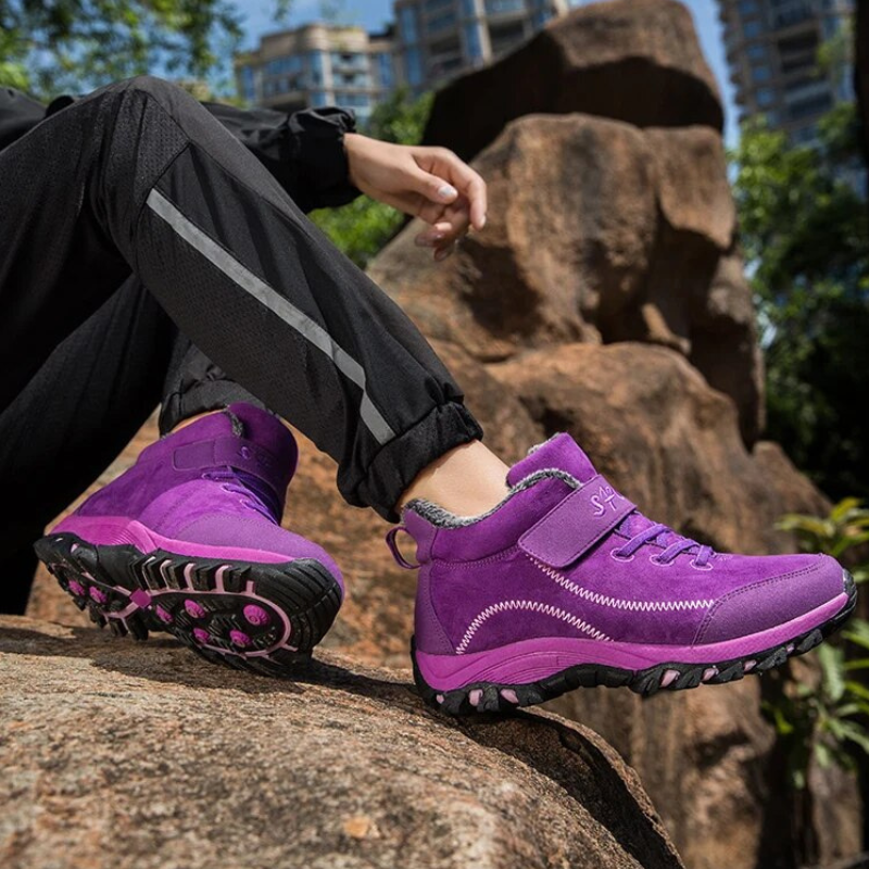 Women Orthopedic Boots Comfortable Suede Leather Warm Hiking Boots
