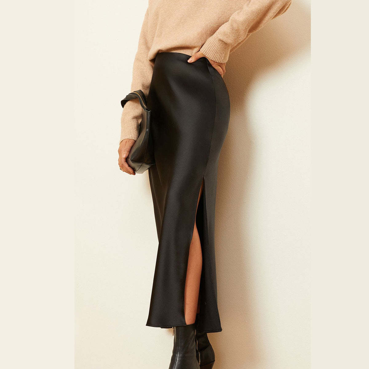 Side-Slit Maxi Skirt