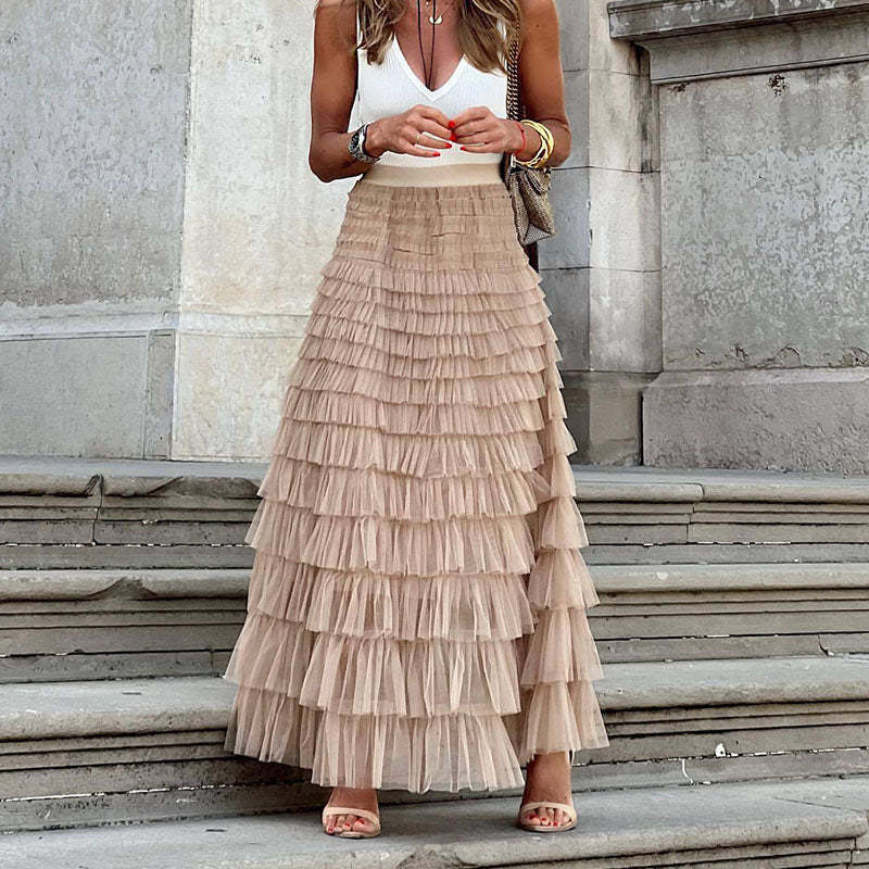 Maxi tulle skirt