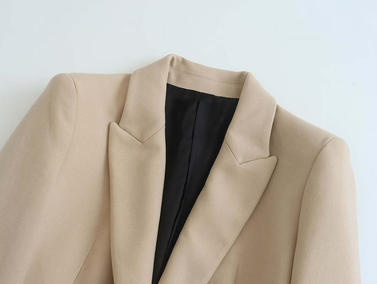 Long Ladies Blazer With Gold Button