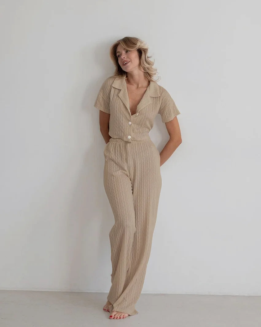 Textured Loungewear Set