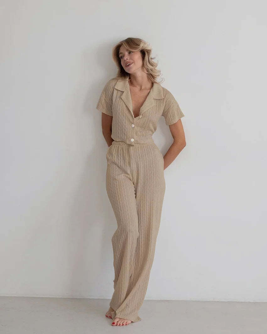 Textured Loungewear Set