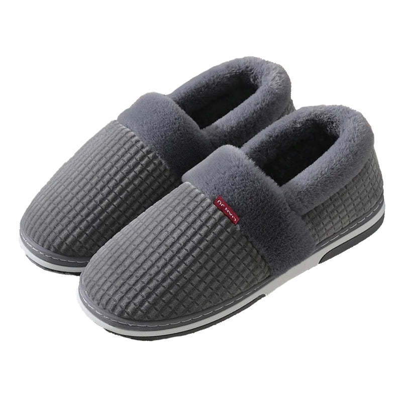 Men Colorful Home Fur Slippers Winter Shoes