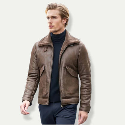 Suede Look Biker Jacket