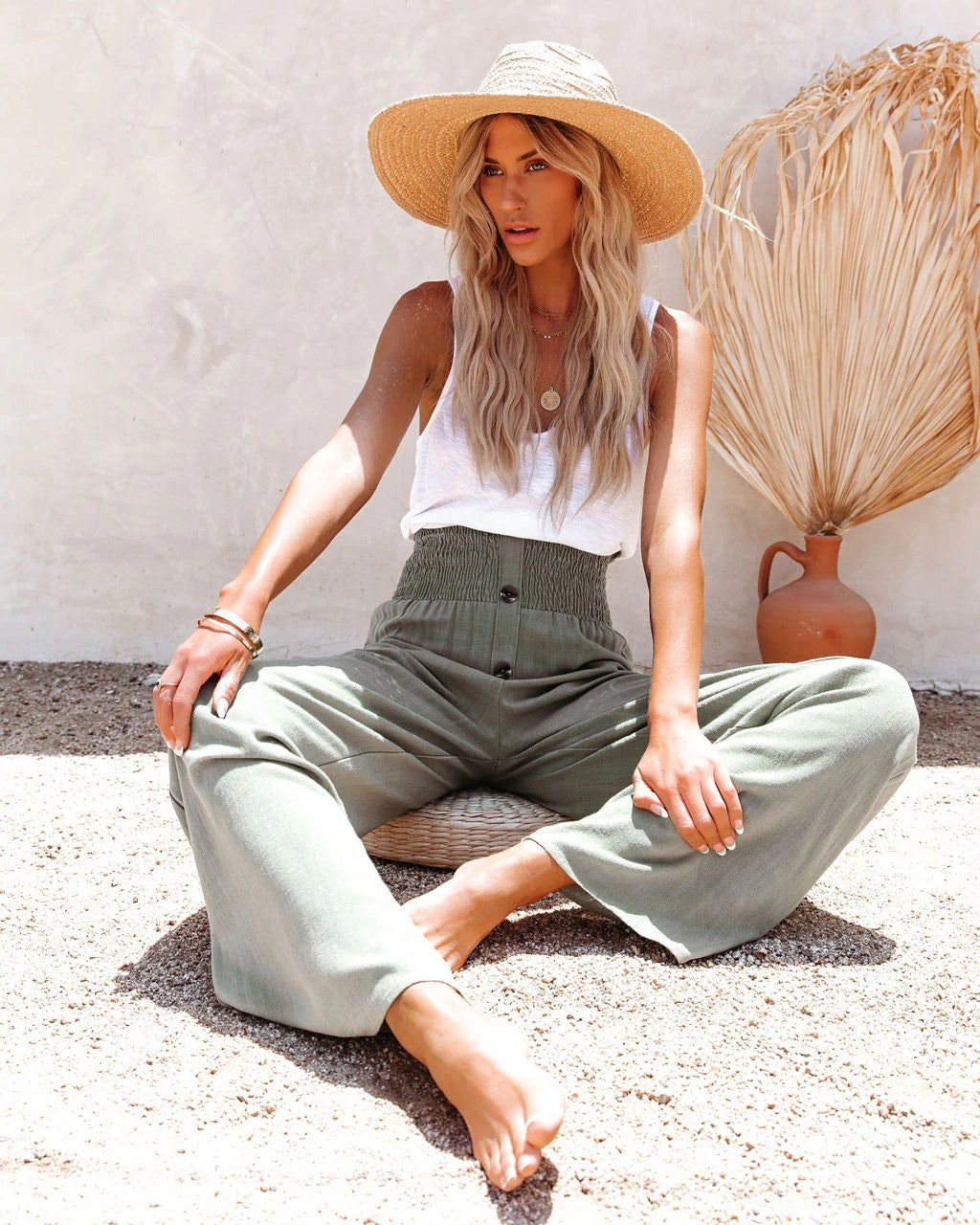 Linen Pants With High Waist