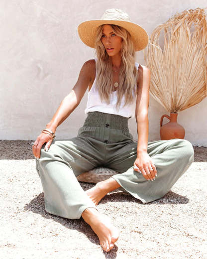 Linen Pants With High Waist