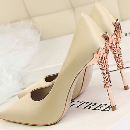 High-heeled Women's Autumn Satin Women's Shoes