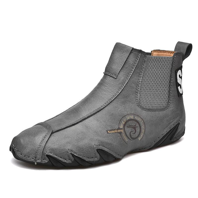 Men's Leather Breathable Hand Seams Soft Octopussy Sole Slip On Trendy casual shoes