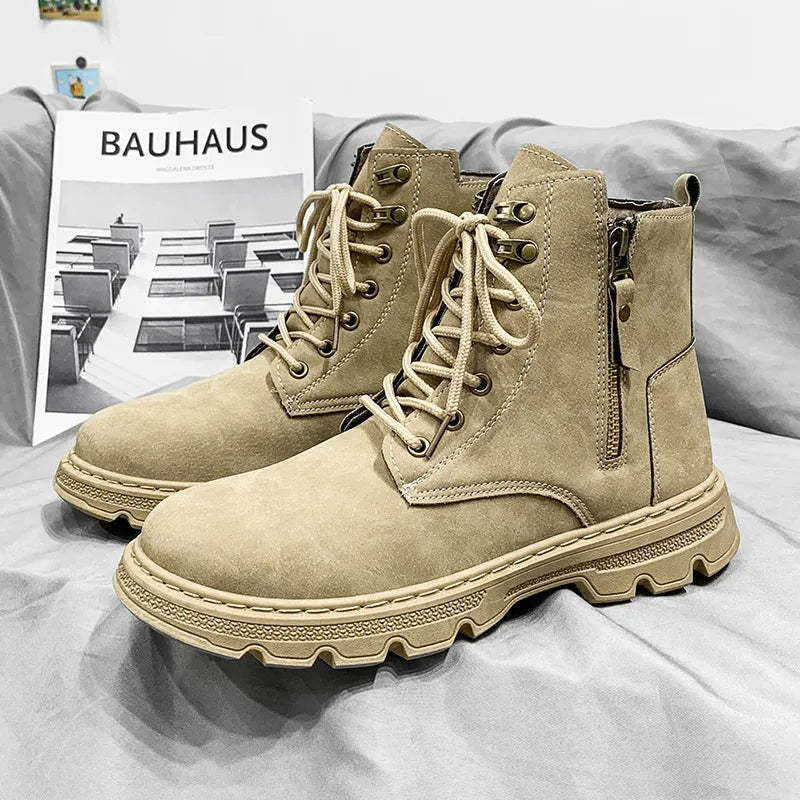 Luxury Motorcycle Outdoor Leather Boots