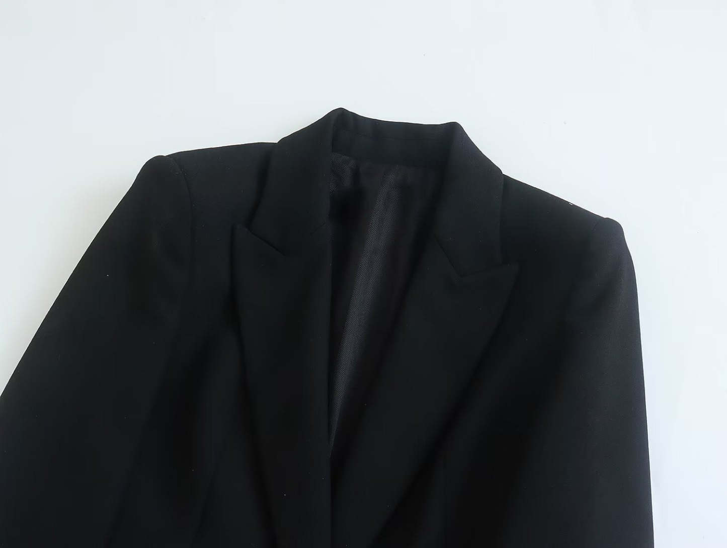 Long Ladies Blazer With Gold Button
