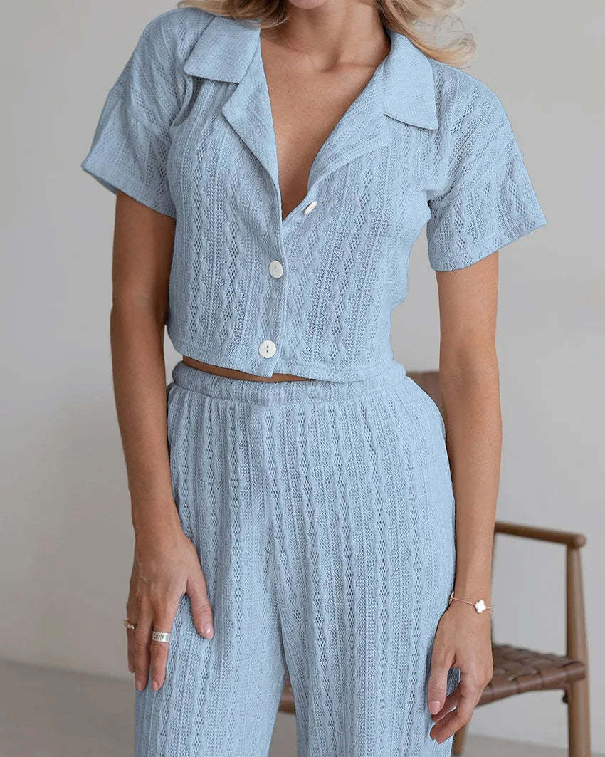 Textured Loungewear Set