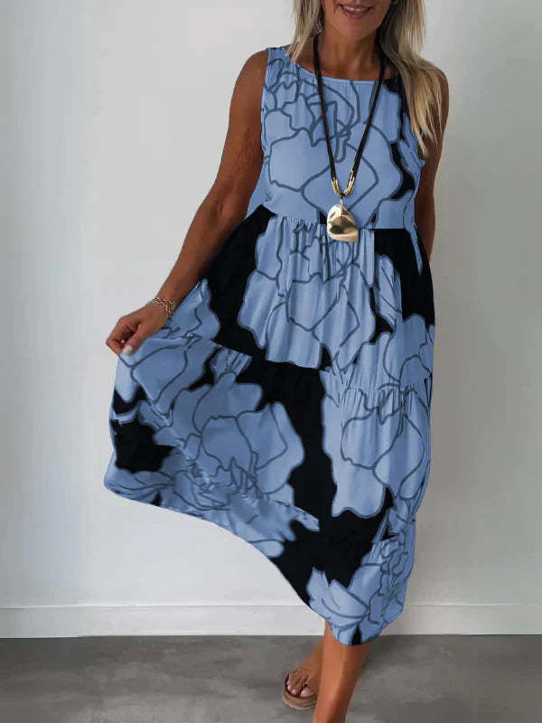 Patterned Midi Dress