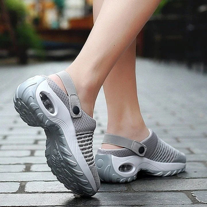 Women's Summer Breathable Mesh Air Cushion Outdoor Walking Slippers Orthopedic Walking Sandals