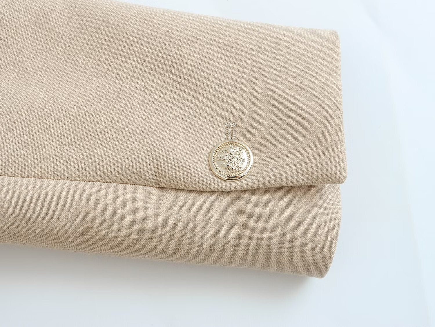 Long Ladies Blazer With Gold Button
