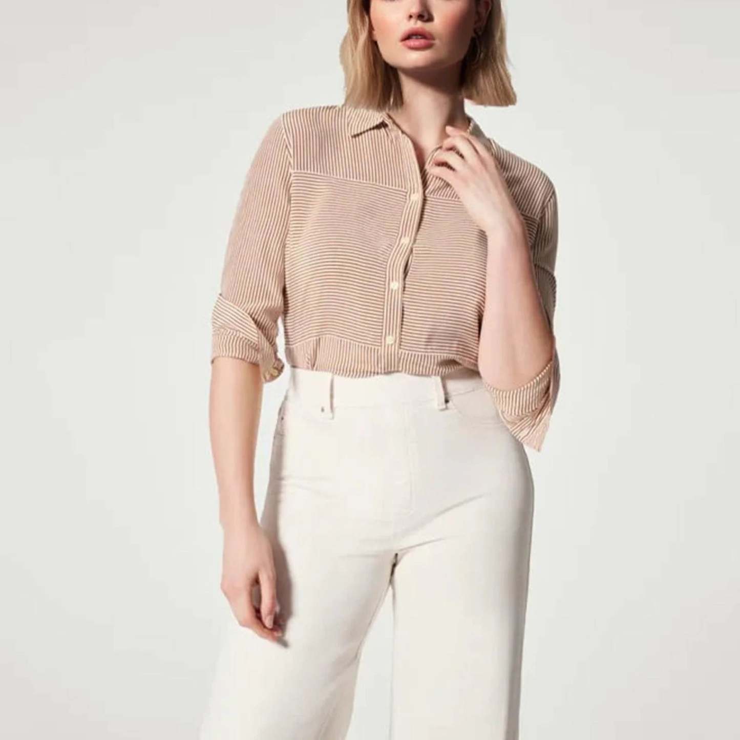 Pull-On Jeans With Wide Legs