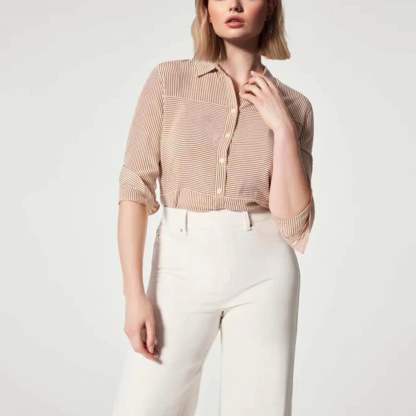 Pull-On Jeans With Wide Legs