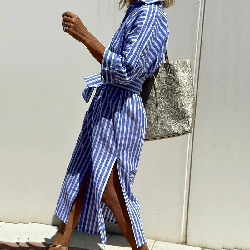 Striped Shirt Dress