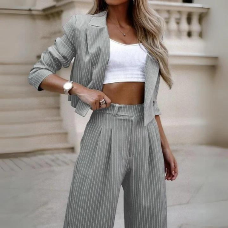 Striped Blazer And Trousers