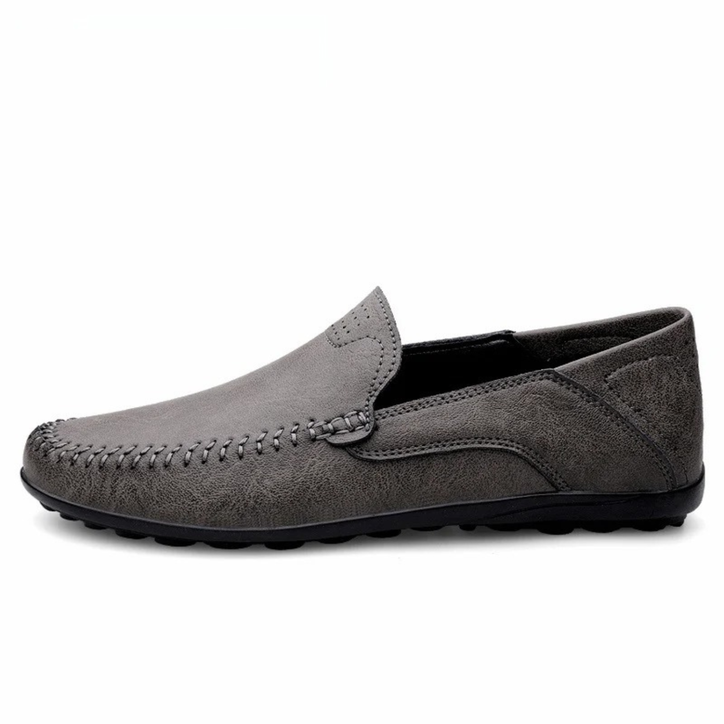 Pure Color Genuine Leather Comfortable Leather Moccasins Men