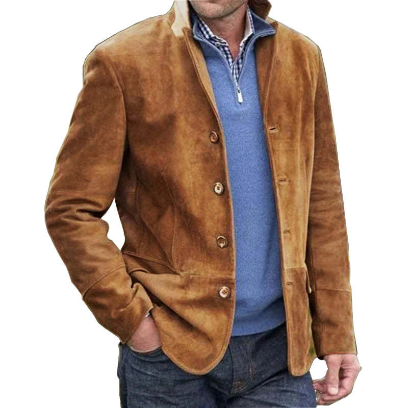 Men's Vintage Casual Single Breasted Blazer 08585596M