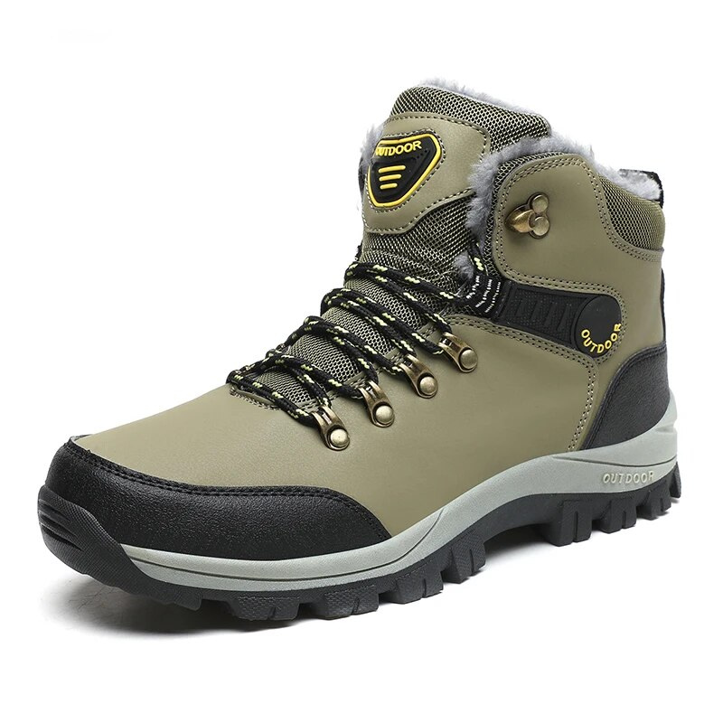Orthopedic Boots for Men Warm Plus Hiking Lace-up Boots