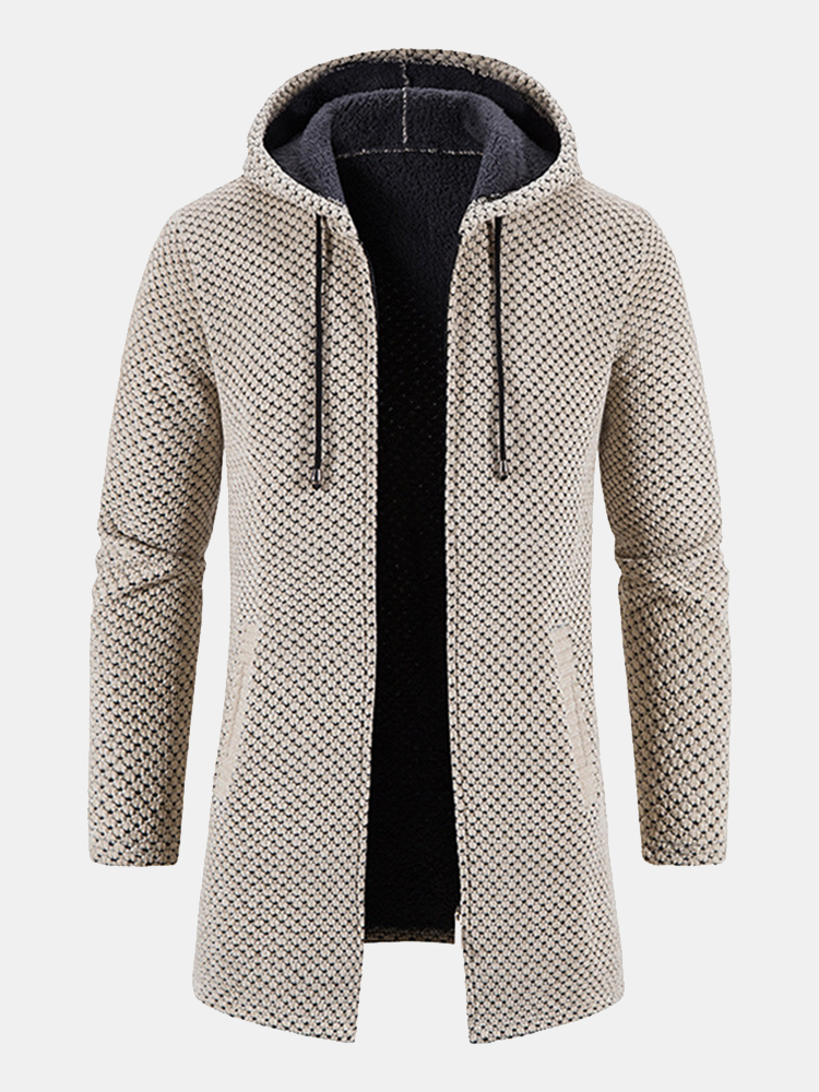 Cozy Long Hooded Knit Sweater for Men