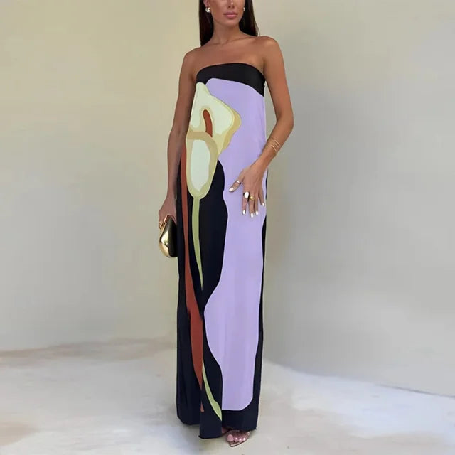 Strapless Boho Dress