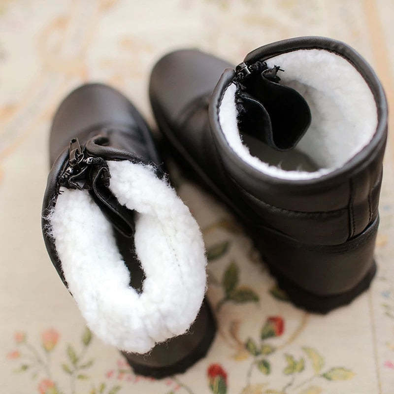 Women Zipper Orthopedic Shoes Plush Snow Ankle Boots