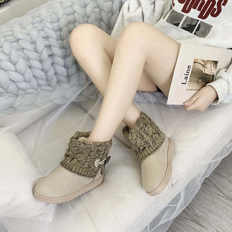 Outdoor Orthopedic Winter Boots For Women Suede Ankle Shoes