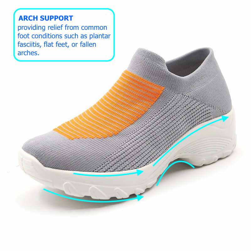 Women Orthopedic Shoes Arch Support Breathable Elastic Shoes