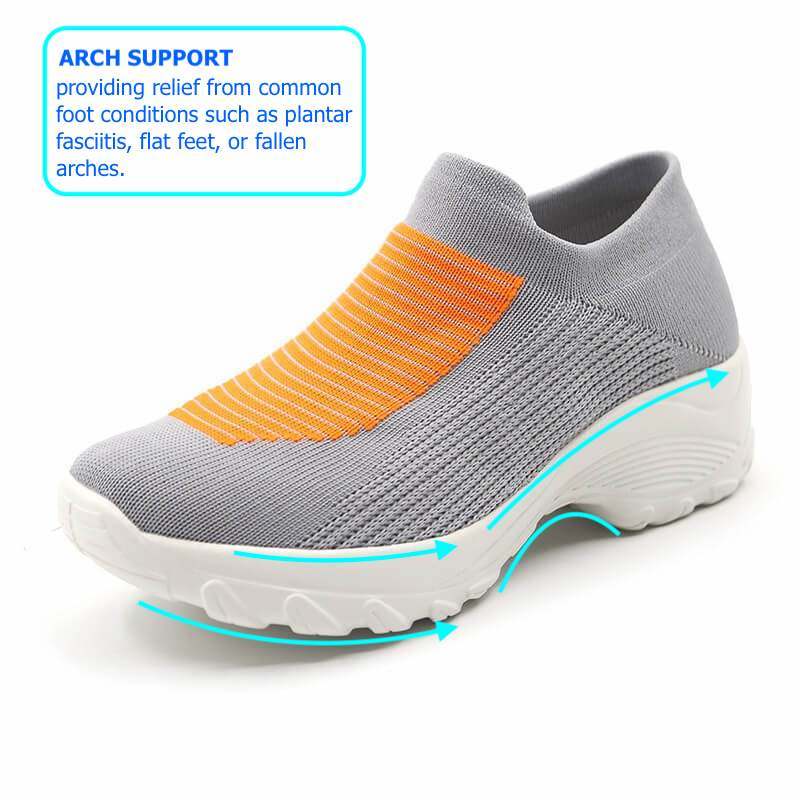 Women Orthopedic Shoes Arch Support Breathable Elastic Shoes