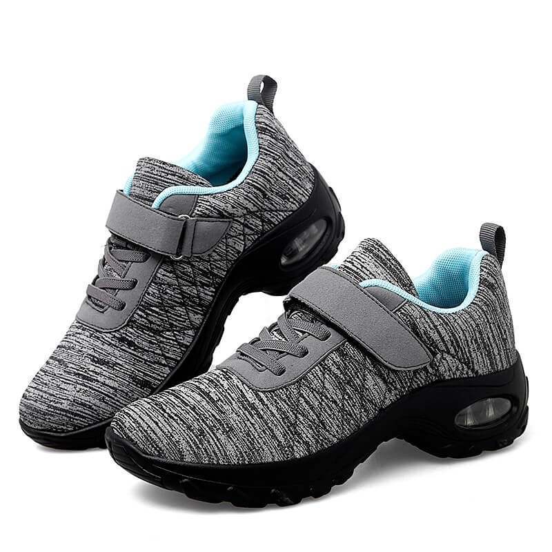 Women Orthopedic Shoes Pain Relief Air Cushion Wide Toebox High Quality Material Elastic Non-Slip Velcro Sneakers
