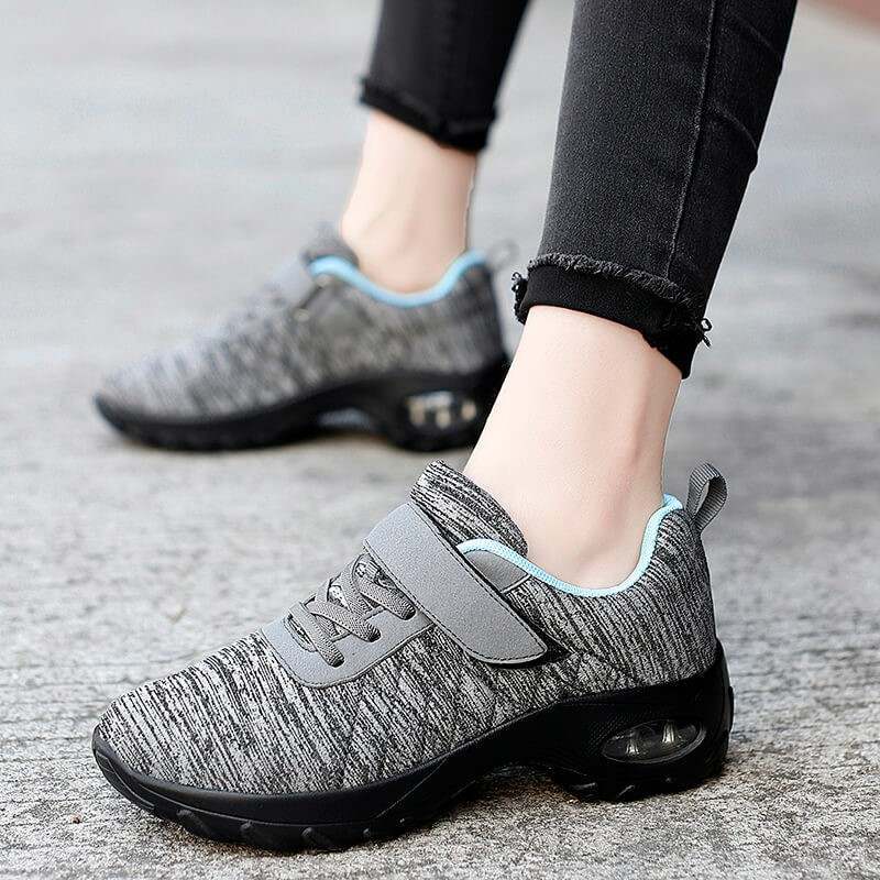 Women Orthopedic Shoes Pain Relief Air Cushion Wide Toebox High Quality Material Elastic Non-Slip Velcro Sneakers