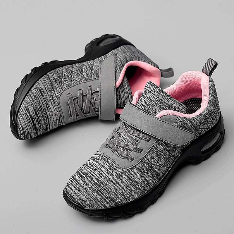 Women Orthopedic Shoes Pain Relief Air Cushion Wide Toebox High Quality Material Elastic Non-Slip Velcro Sneakers
