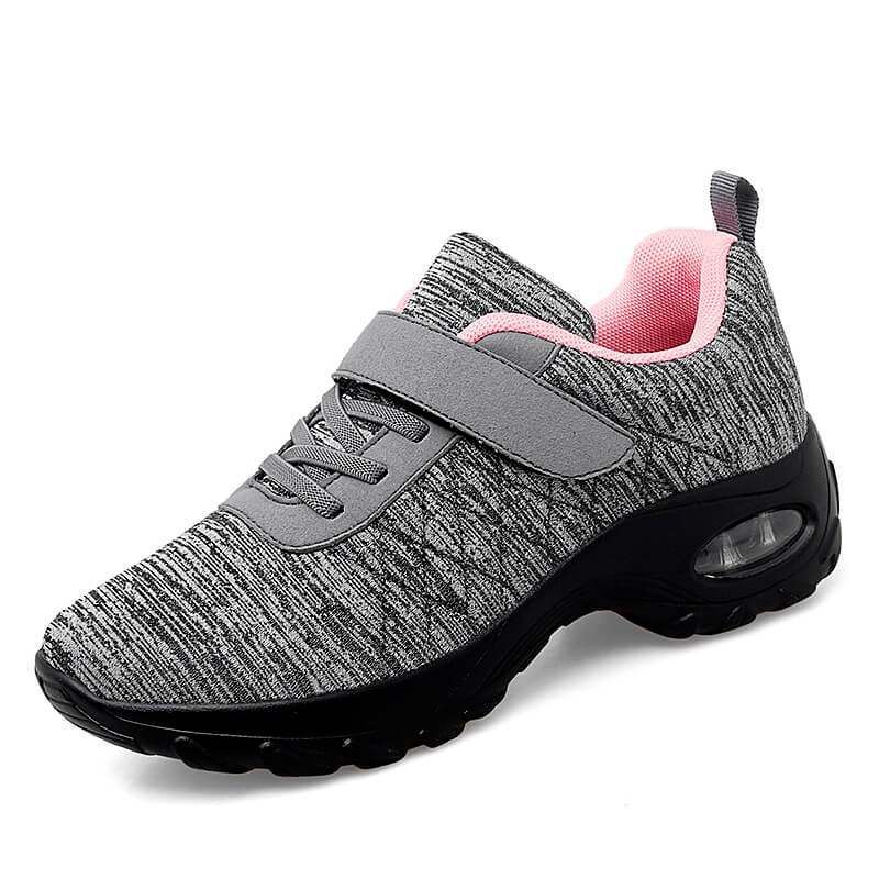 Women Orthopedic Shoes Pain Relief Air Cushion Wide Toebox High Quality Material Elastic Non-Slip Velcro Sneakers
