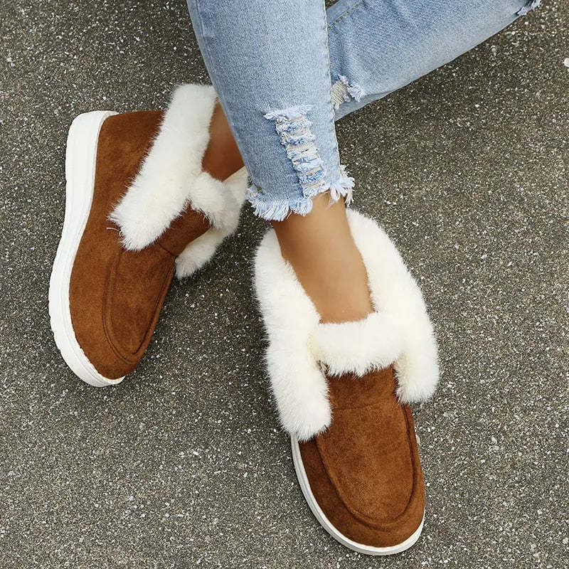 Orthopedic Women Ankle Boots Arch Support Warm Suede Stylish
