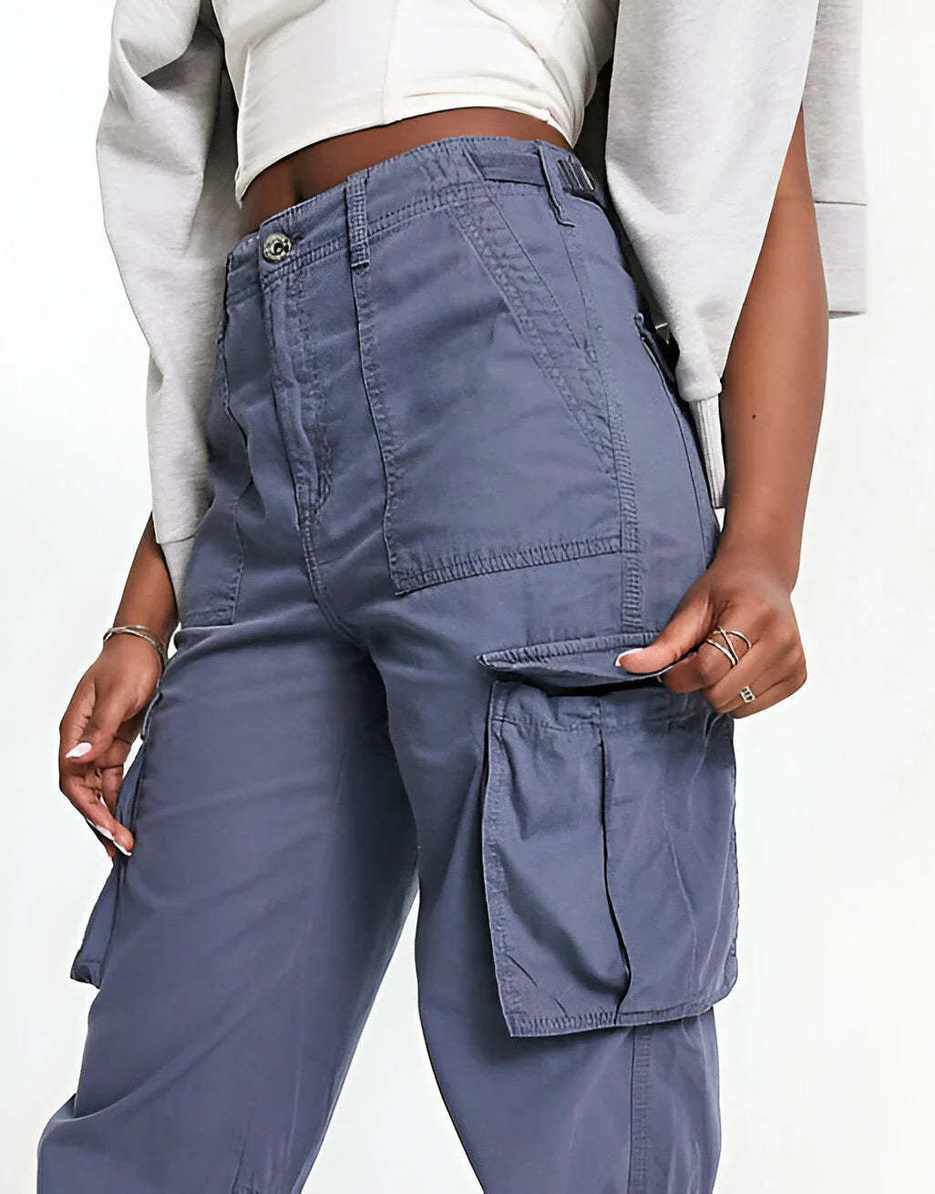 Adjustable Waist Cargo Pants