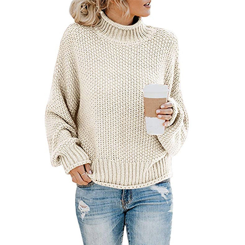 High-Collar Womens Sweater