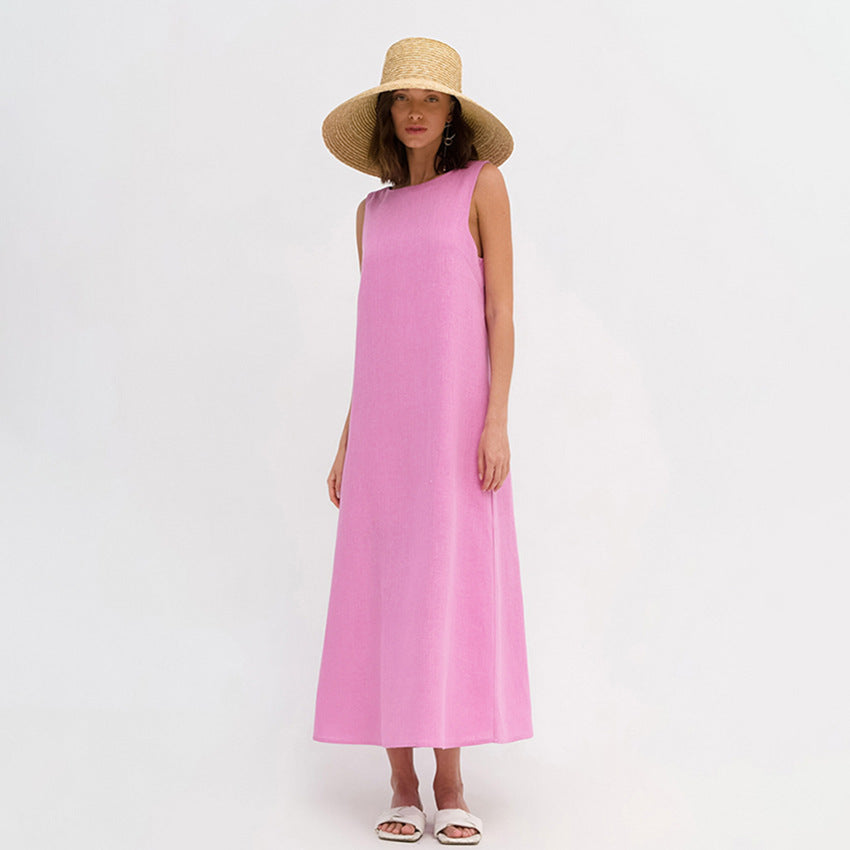 French Style Long A-line dress