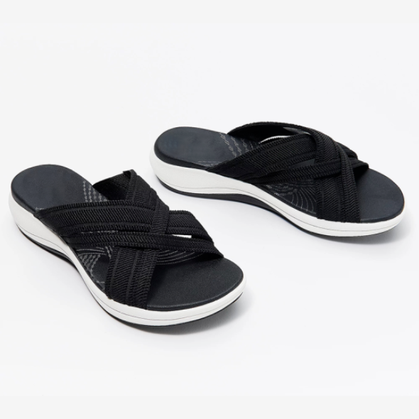 Women Sandals Stretch Cross Orthotic Slide Slippers