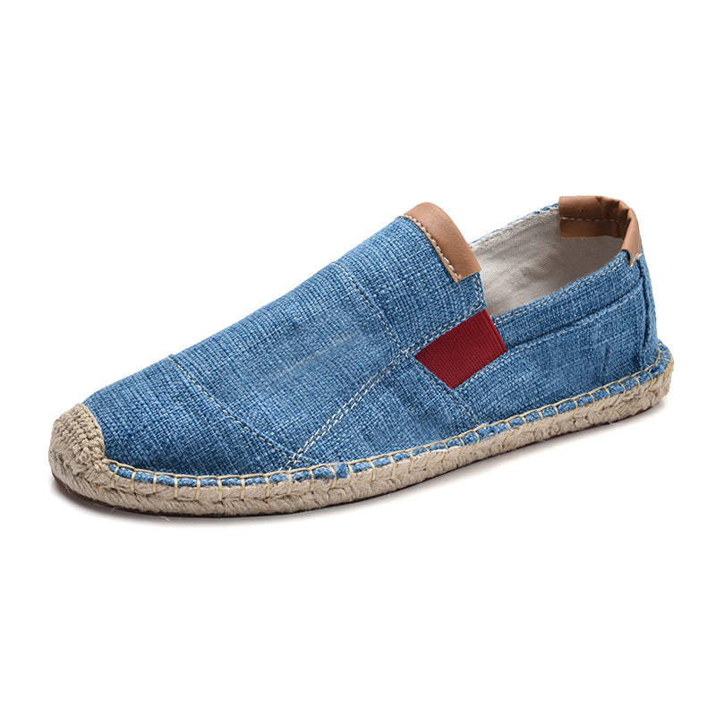 Stylish handmade canvas straw shoes - summer chic
