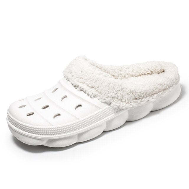 Fluffy Plush Slippers Plus Size EVA Men Clogs