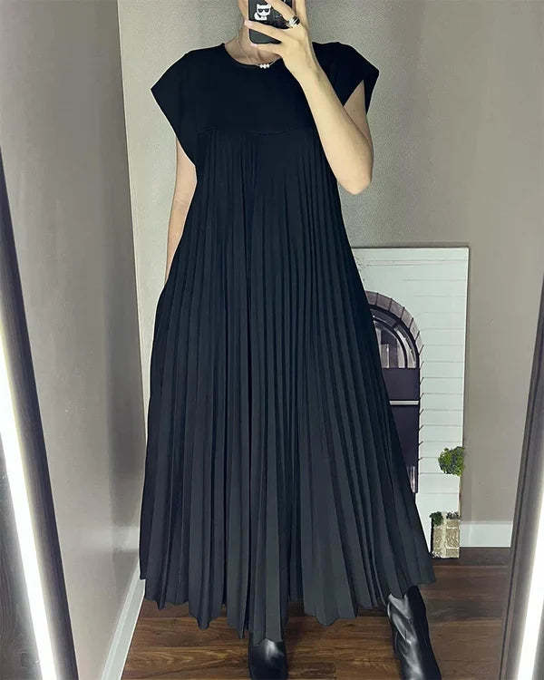 Luxe Pleated Midi Dress