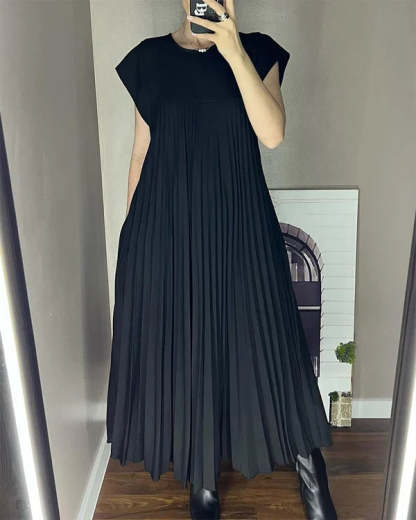 Luxe Pleated Midi Dress