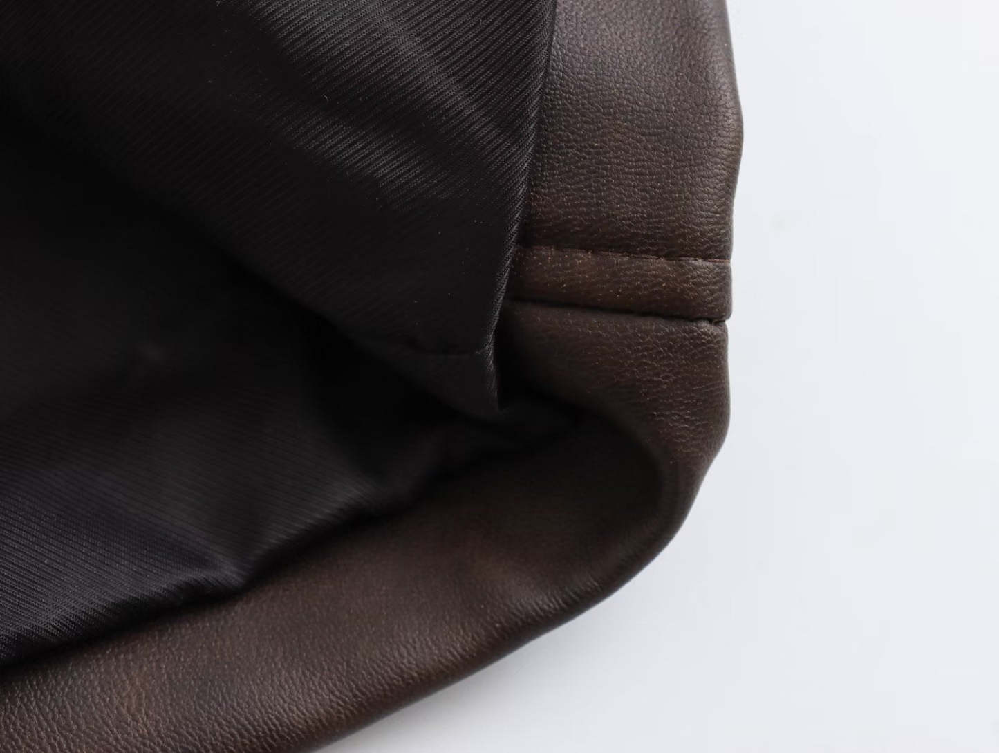 Women's Long Brown Leather Coat