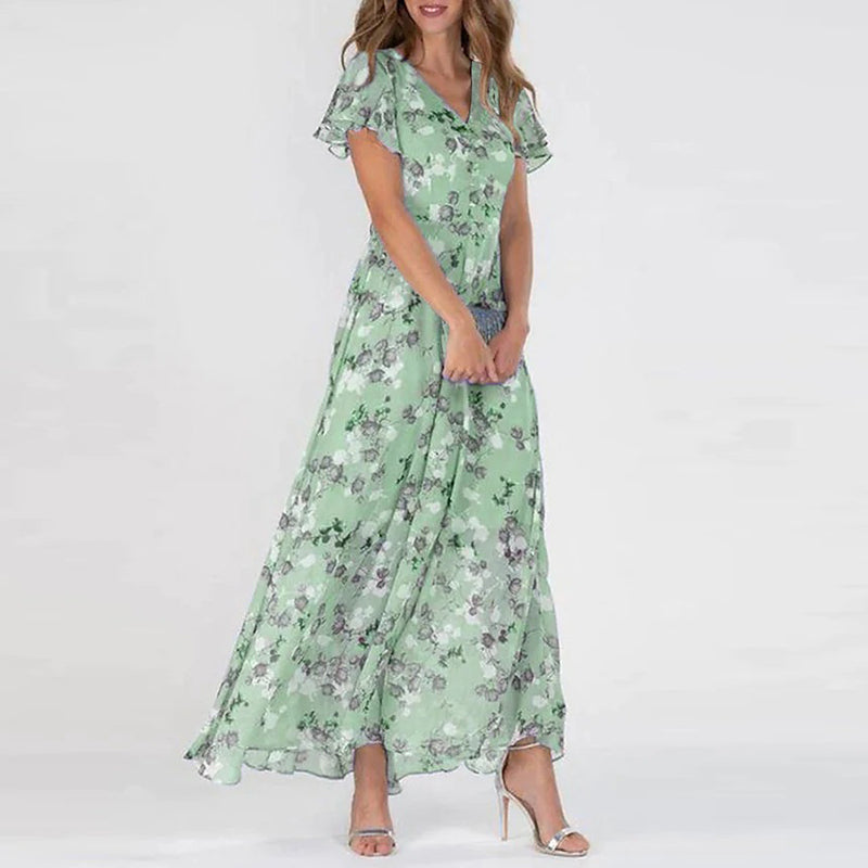 Floral Dress With Fringe