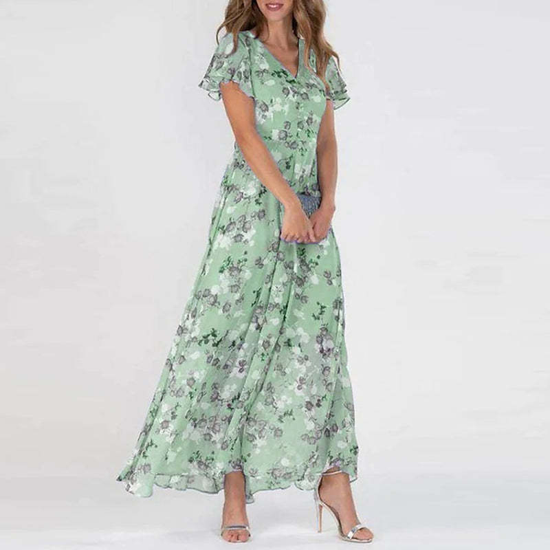 Floral Dress With Fringe
