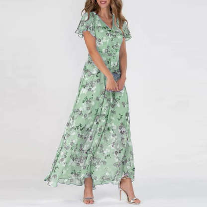Floral Dress With Fringe