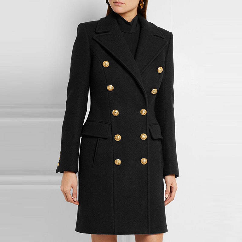 Breasted Wool Coat